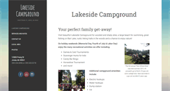 Desktop Screenshot of lakesidecampground.org