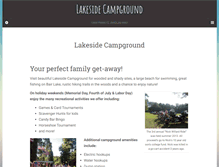 Tablet Screenshot of lakesidecampground.org